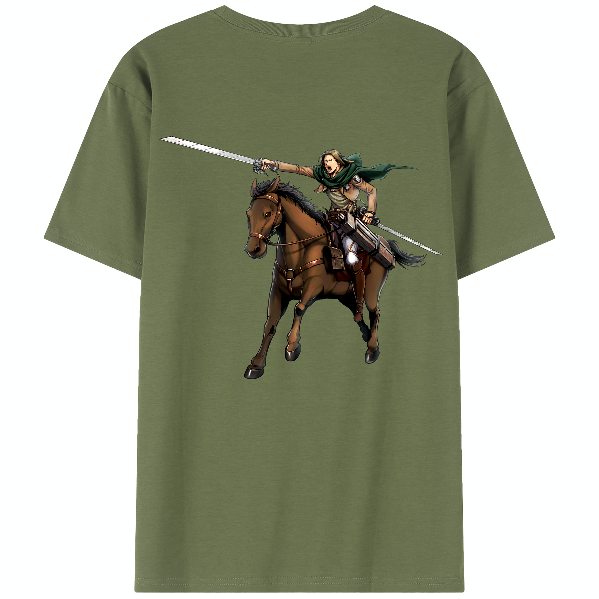 （画像用） 進撃の巨人 Attack on Titan 綿100％半袖Tシャツ（背面プリント）